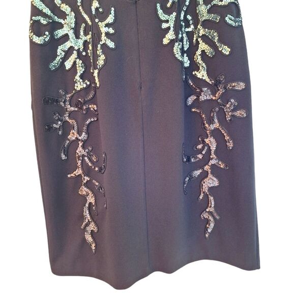Sue Wong Nocturne Sequin Cocktail Dress NWOT Black Lined sz 10 Special Occasion - Picture 5 of 16